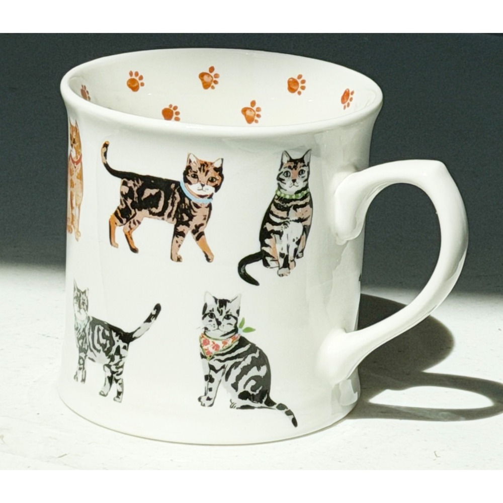 Cooksmart Cats On Parade Design England Fine China Mug Cat Coffee Cup - Picture 2 of 7